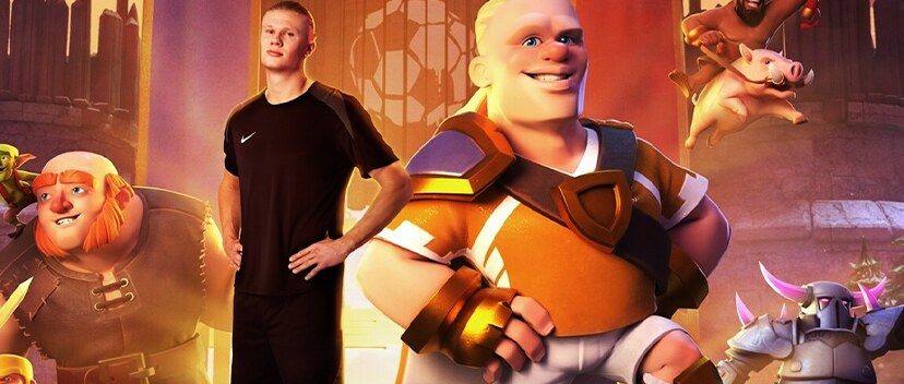 لاعب كرة القدم الشهير “Erling Haaland” في لعبة Clash of Clans