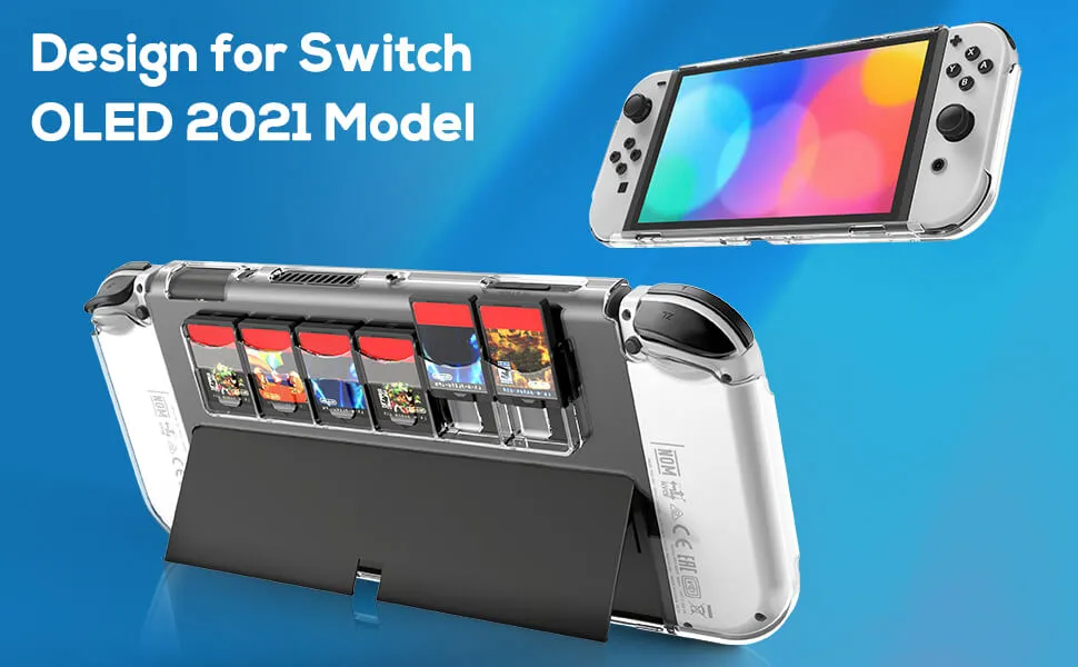 KASTWAVE Protective Case for Switch OLED Model with Game Card Storage