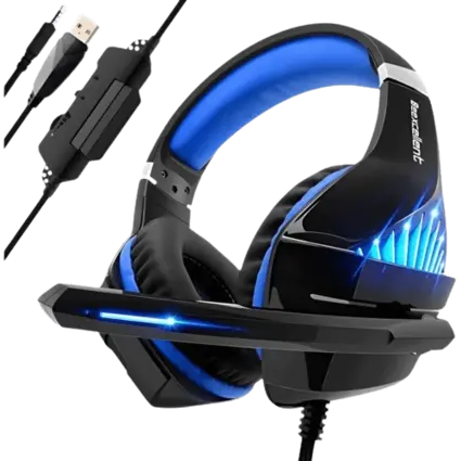 Beexcellent GM5 Wired Gaming Headset - Blue