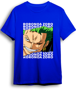 Roronoa Zoro LOOM Oversized One Piece Anime T-Shirt - Blue