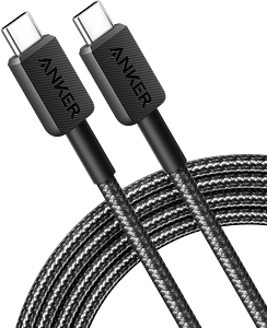 Anker 322 Type-C to Type-C Cable - 3ft Braided - Black