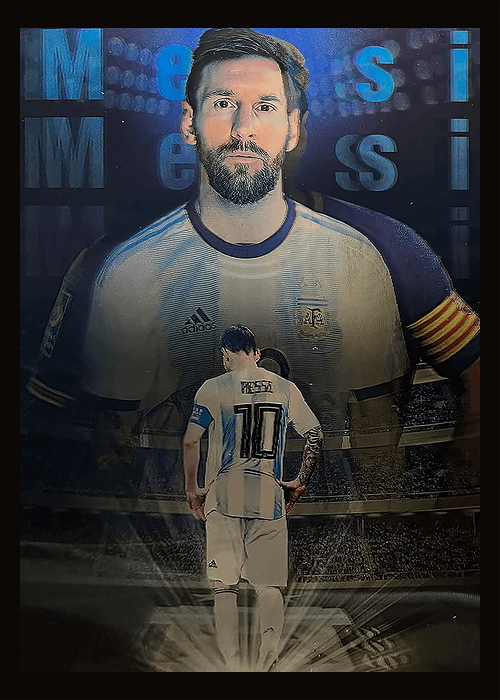Lionel Messi 3D Football League Poster  V2  for sale in Emirates from Games2all