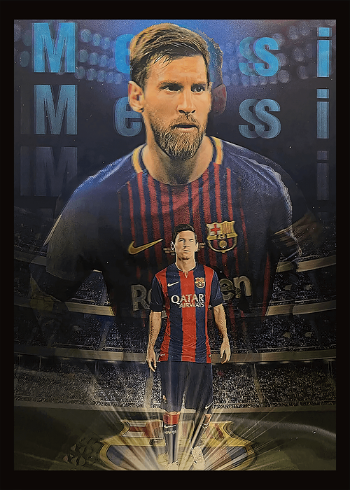 Lionel Messi 3D Football League Poster  V2  for sale in Emirates from Games2all
