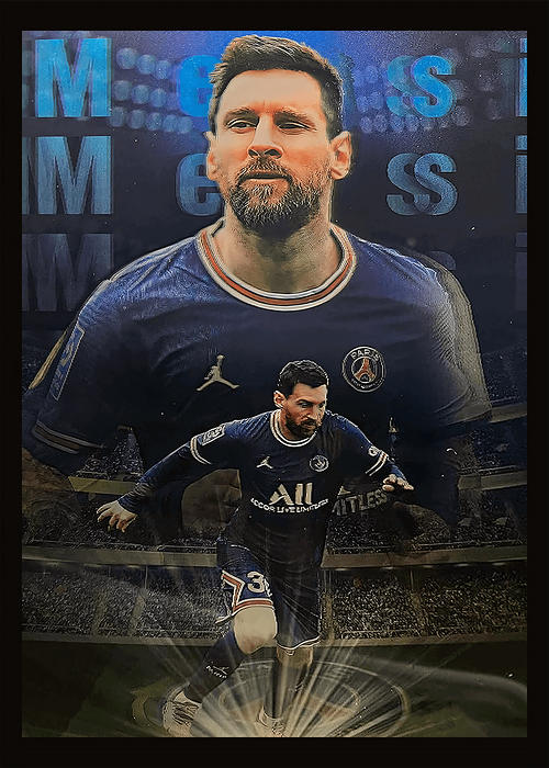 Lionel Messi 3D Football League Poster  V2  for sale in Emirates from Games2all