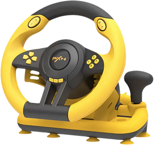 PXN V3 Pro Gaming Racing Wheel - Yellow/Black