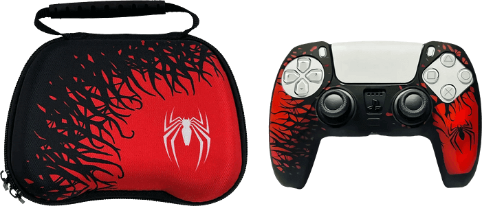 Spider Man Case with Silicone Cover for PS5 Controller 