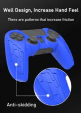 PS5 Controller Silicone Cover Case with Grips - Blue  for sale in Emirates from Games2all
