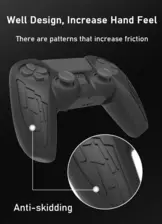 PS5 Controller Silicone Cover Case with Grips - Black  for sale in Emirates from Games2all