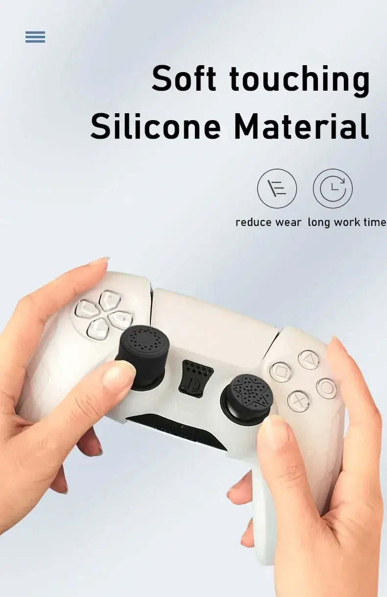 PS5 Controller Silicone Cover Case with Grips - Black  for sale in Emirates from Games2all