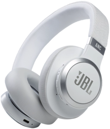 JBL Live 660NC Wireless Bluetooth Over-Ear Headset - White