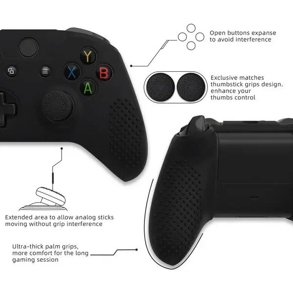 Silicone Protective Case Cover for Xbox Series Controller - Black  for sale in Emirates from Games2all