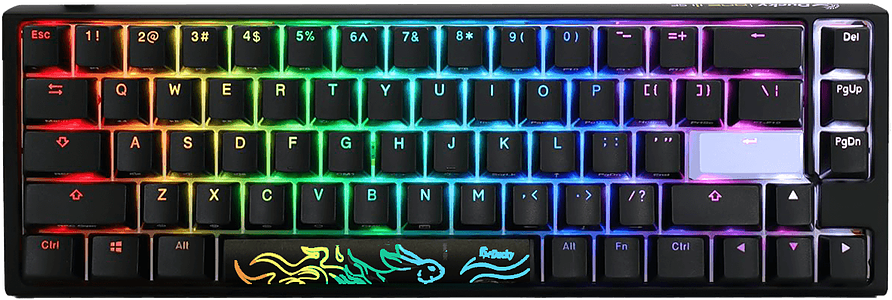 Ducky One 3 Classic Cherry Blue Mechanical 65% Gaming Keyboard - Black