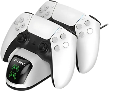 Dobe Dual DualSense Charging Station with 220V for PS5 Controllers - White - Open Sealed