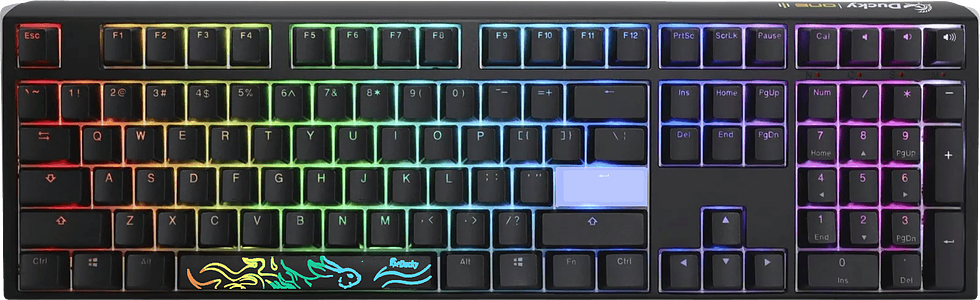 Ducky One 3 Classic Cherry Blue Mechanical 100% Gaming Keyboard - Black