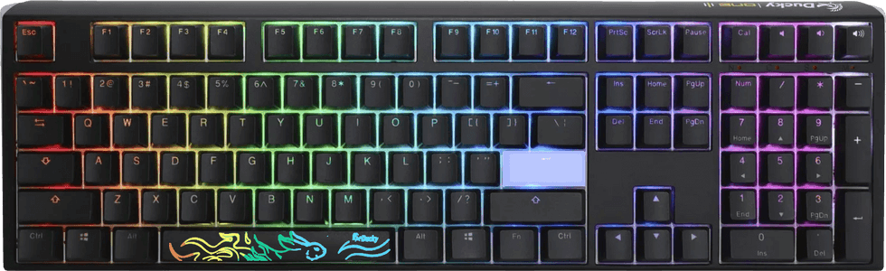 Ducky One 3 Classic Cherry Blue Mechanical 100% Gaming Keyboard - Black
