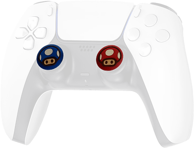 Toad and Mini Mushrooms Thumb Grips - Blue and Red