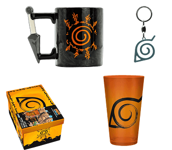 Naruto Shippuden Premium Box Large Glass + Keychain + 3D Mug