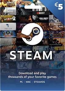 Steam Wallet Gift Card Europe 5 EUR