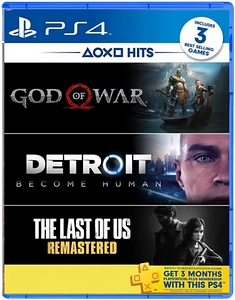 God of War, Detroit Become Human,The Last of Us Remastered Bundle - PS4 - Used