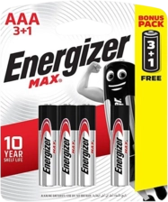 Energizer AAA Max Alkaline Batteries (3+1)
