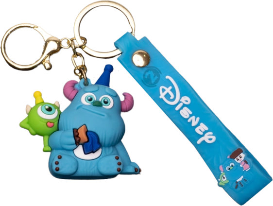 Monsters Inc - Sullivan and Mike with Hats - Keychain Medal