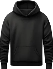 Hoodie - Black - Plain