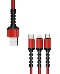 LDNIO LC93 Fast Charging 3in1 Cable 1.2M - Red