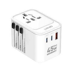 محول سفر عالمي لدنيو Z8 مزود ب3 منافذ 45W