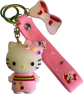 Hello Kitty Pink Neon China Outfit - Keychain Medal