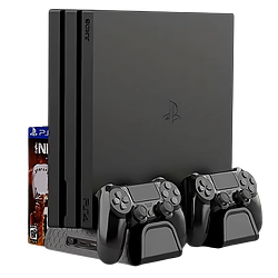 Dobe Cooling Stand with Charging Station for PS4 Console - Black