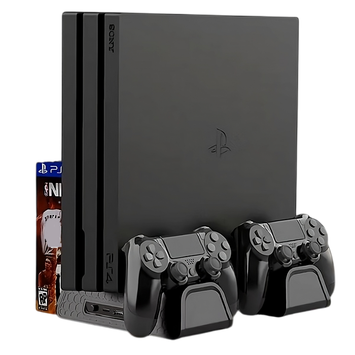 Dobe Cooling Stand with Charging Station for PS4 Console - Black  for sale in Emirates from Games2all