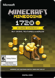 بطاقة ماينكرافت 1720 كوين -  للبيع في الإمارات من خلال Games2all
