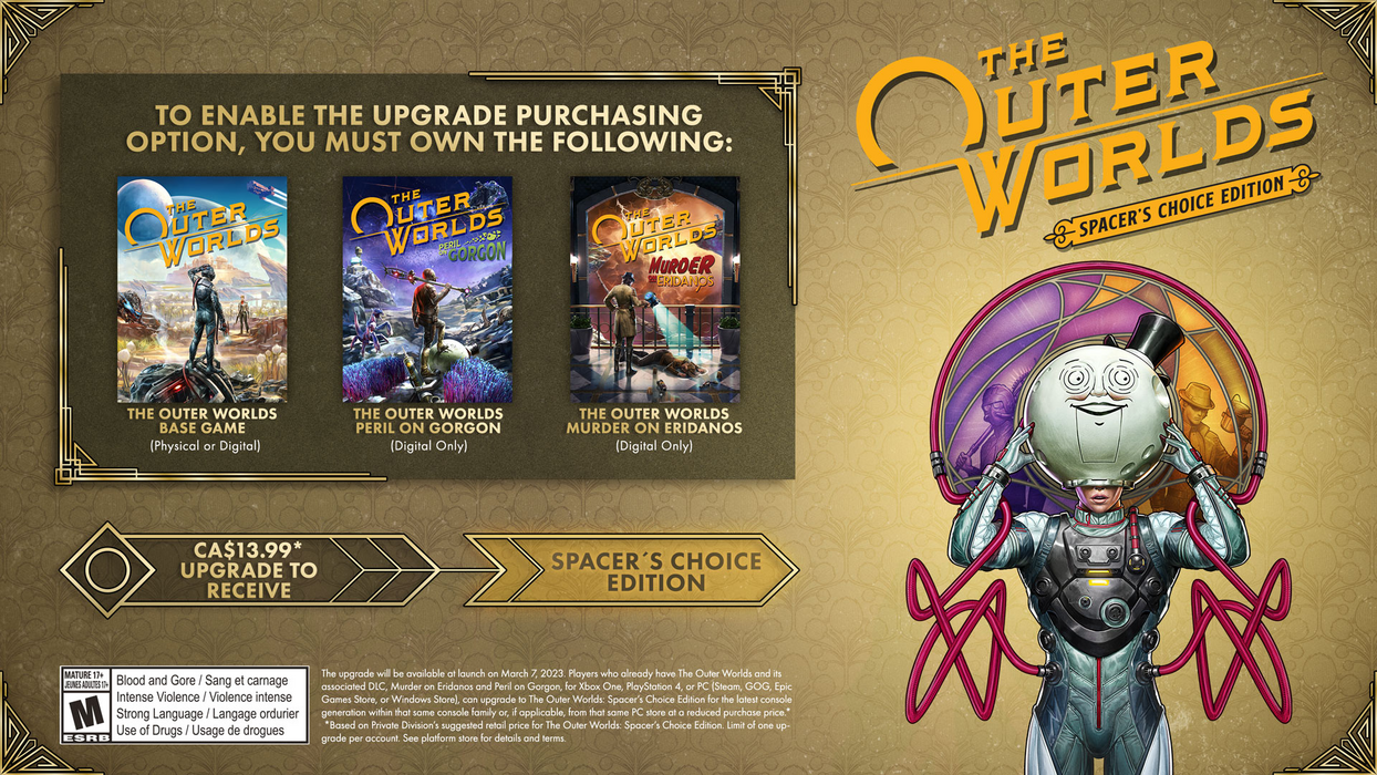 The Outer Worlds: Spacer’s Choice Upgrade (Steam)  for sale in Emirates from Games2all