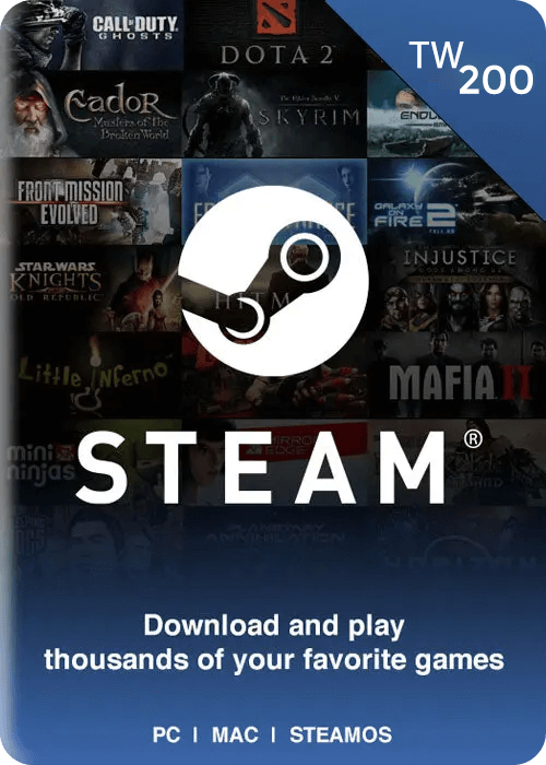Steam Wallet Gift Card Taiwan 200 TWD   for sale in Emirates from Games2all