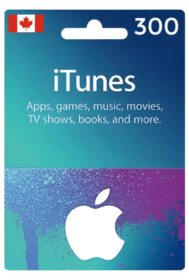 Apple iTunes Gift Card 300 Canada