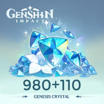 Genshin Impact Card 980 + 110 Genesis Crystals Key Global