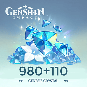 Genshin Impact Card 980 + 110 Genesis Crystals Key Global
