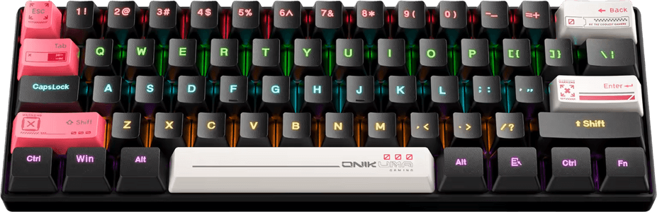 ONiKUMA G55 RGB Mechanical Gaming Keyboard Black Brown Switch