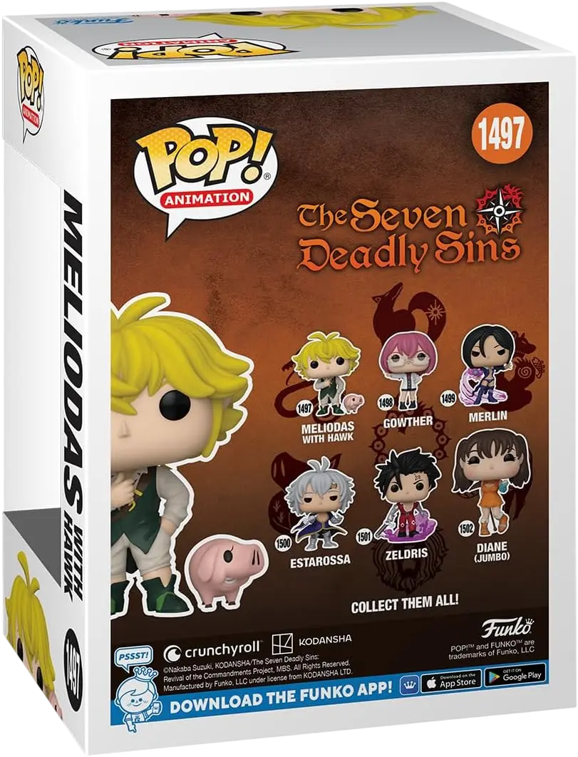 Funko Pop! Anime: The Seven Deadly Sins - Meliodas with Hawk  for sale in Emirates from Games2all