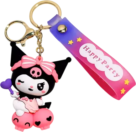  Hello Kitty Kuromi Winking - Keychain Medal	