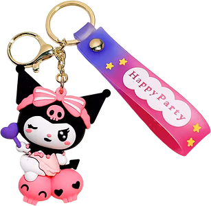  Hello Kitty Kuromi Winking - Keychain Medal	