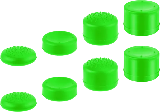 8 in 1 Silicone Thumb Stick Grips Controller Analog Cap - Green