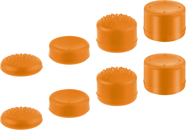 8 in 1 Silicone Thumb Stick Grips Controller Analog Cap - Orange