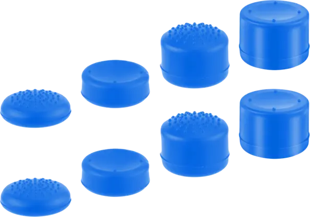 8 in 1 Silicone Thumb Stick Grips Controller Analog Cap - Blue