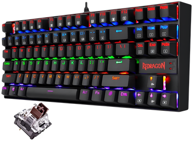 Redragon K552 Kuamara Brown Switch RAINBOW LED Mechanical Gaming Keyboard