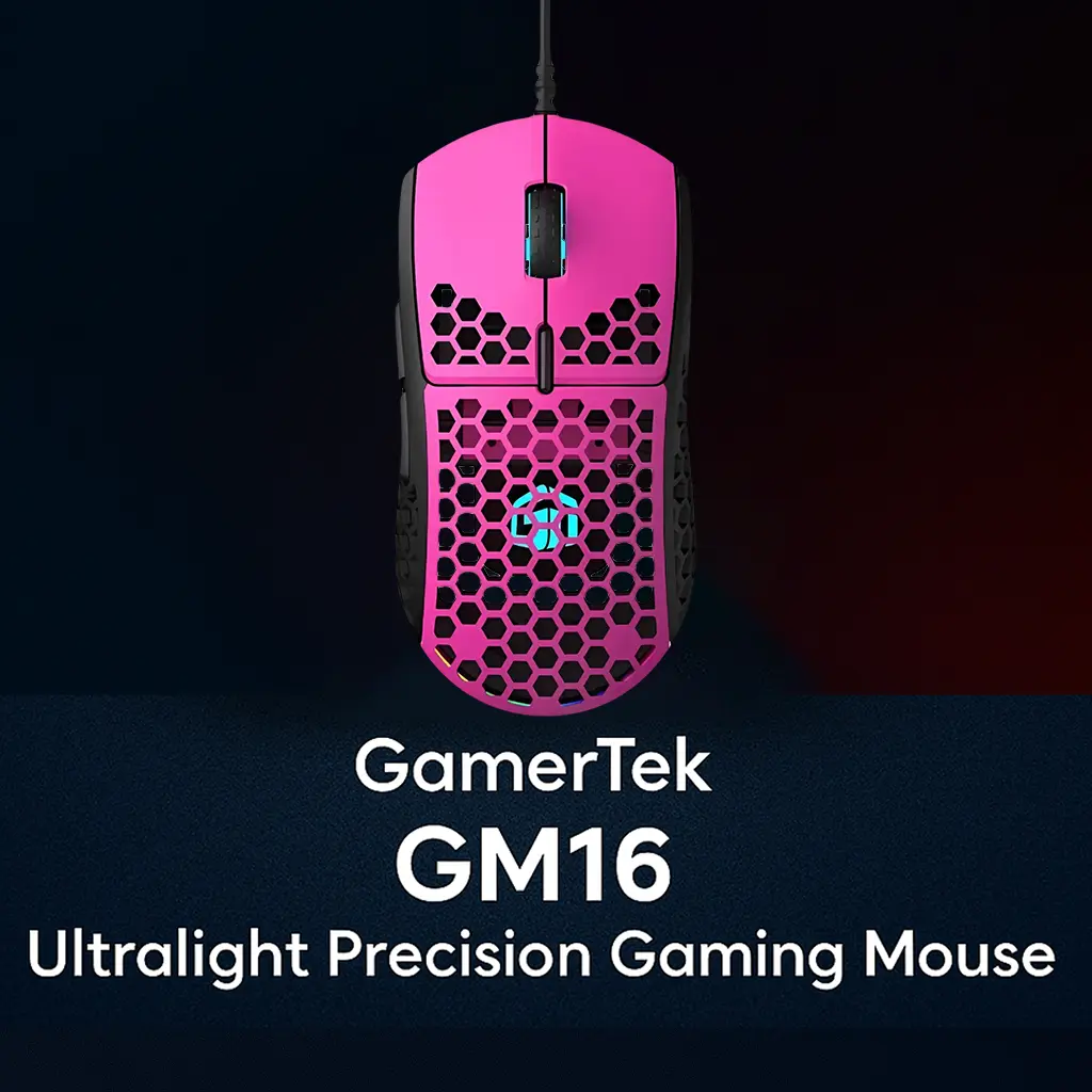GamerTek GM16 Ultralight Precision Wired Gaming Mouse - Raspberry  for sale in Emirates from Games2all