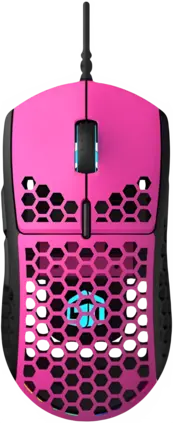 GamerTek GM16 Ultralight Precision Wired Gaming Mouse - Raspberry