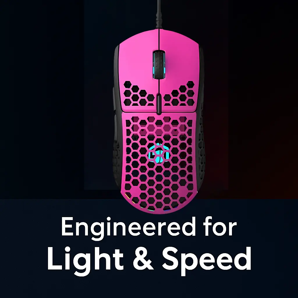 GamerTek GM16 Ultralight Precision Wired Gaming Mouse - Raspberry  for sale in Emirates from Games2all