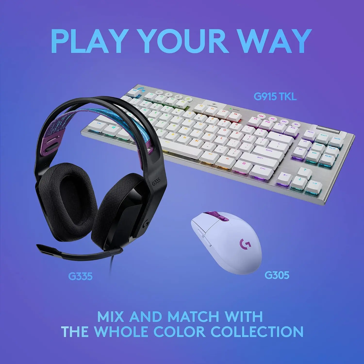 سماعة جيمنج سلكية من لوجيتك G335 - أسود  للبيع في ألإمارات من خلال Games2all