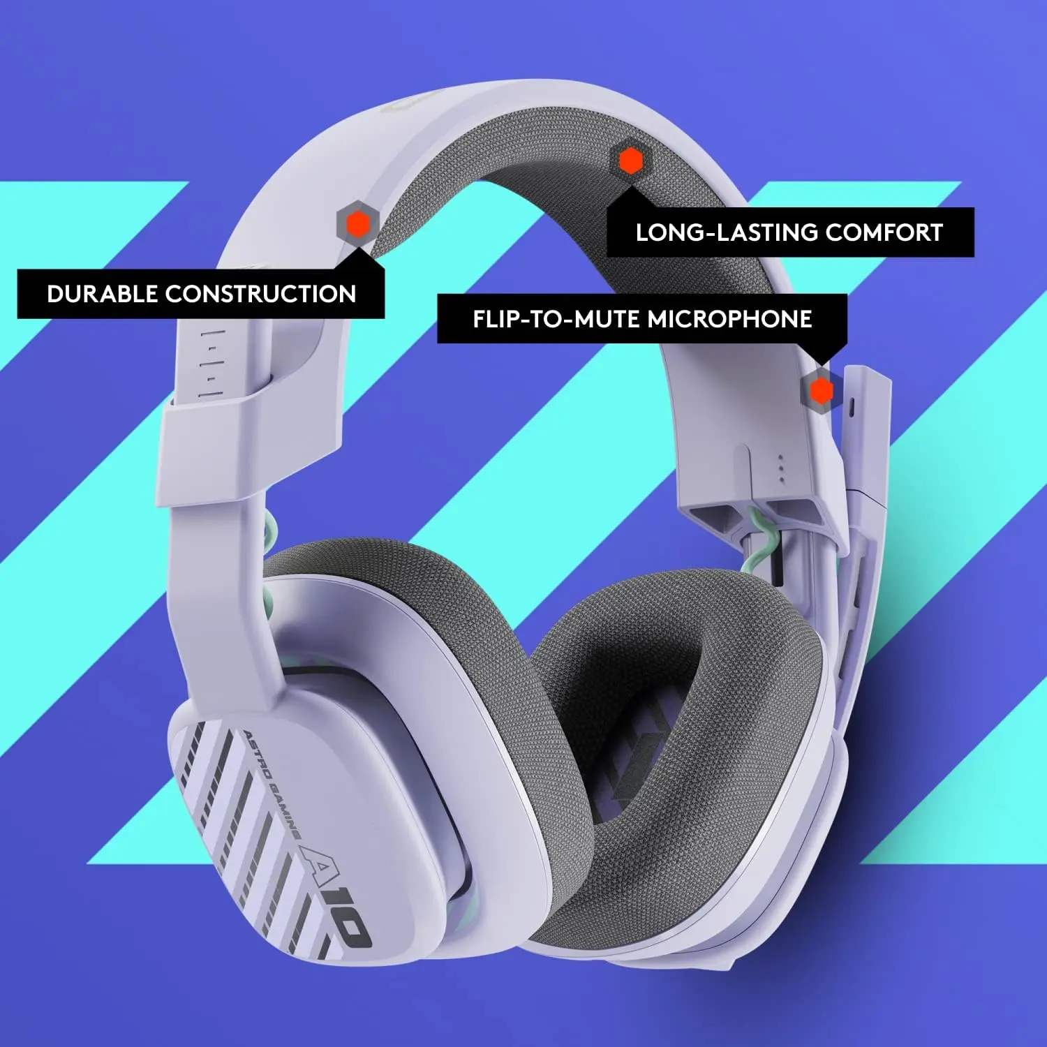 Logitech Astro A10 Gen 2 Challenger Gaming Headset for PlayStation and PC - Lilac  for sale in Emirates from Games2all